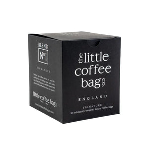 Side profile of 10 Individually Wrapped Signature Coffee Bags